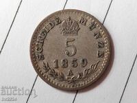 Austrian Empire 5 Kreuzer 1859