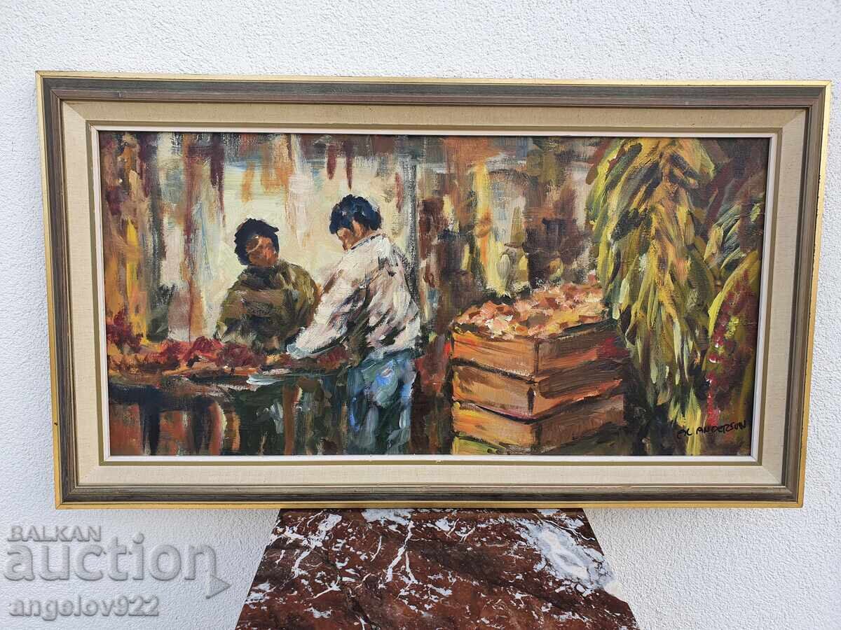 Авторска картина с маслени бои върху платно!!! с цена € 1.50 | 2.93 лв. Авторска картина с маслени бои върху платно!!! с цена € 1.50 | 2.93 лв.