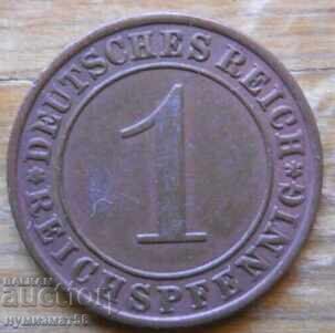 1 pfennig 1929 - Germania ( A ) reichspfennig 1 pfennig 1929 - Germania ( A ) reichspfennig