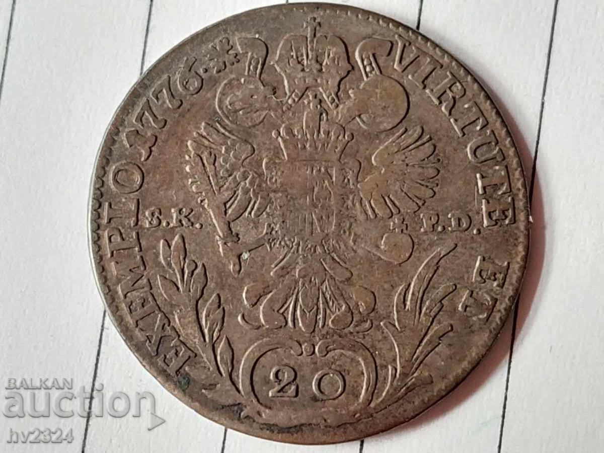 Βαυαρία 20 Κρόιτσερ 1776 Μαξιμιλιανός Γ' Ιωσήφ Βαυαρία 20 Κρόιτσερ 1776 Μαξιμιλιανός Γ' Ιωσήφ