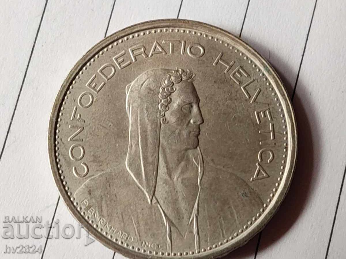 5 FRANCI 1967 ELVEȚIA cu preț € 40.00 | 78.23 BGN