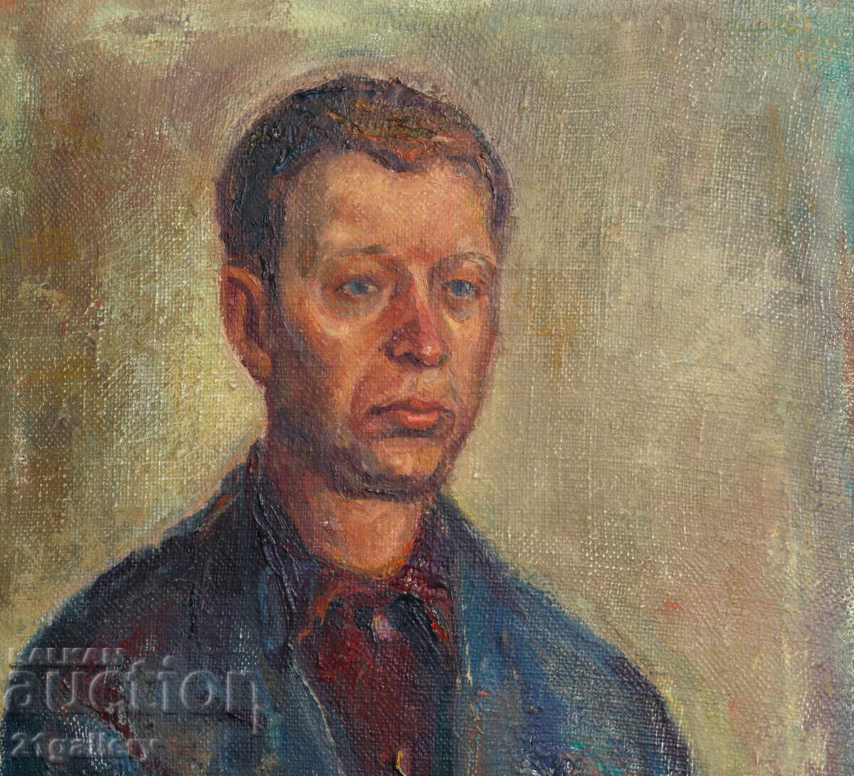 Livrarea Valentin Kulev (1949-) Tablou ulei portret Livrarea Valentin Kulev (1949-) Tablou ulei portret