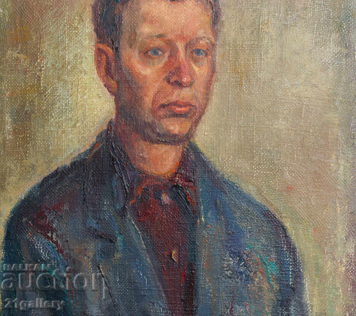 Valentin Kulev (1949-) Tablou ulei portret - 5 Valentin Kulev (1949-) Tablou ulei portret - 5