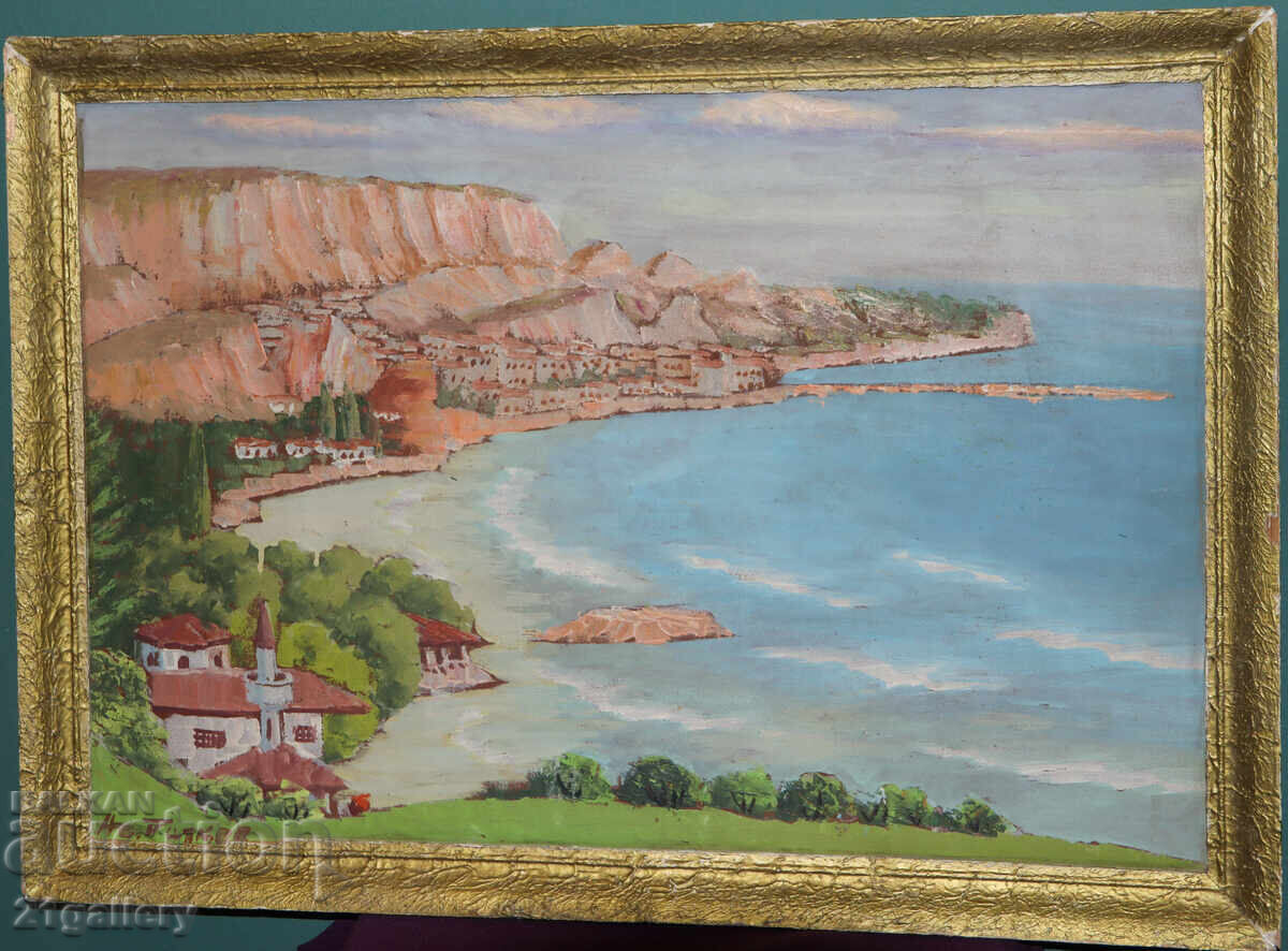 Асен Петков (1922 - 1976 ) Пейзаж от Балчик с цена € 900.00 | 1760.25 лв.