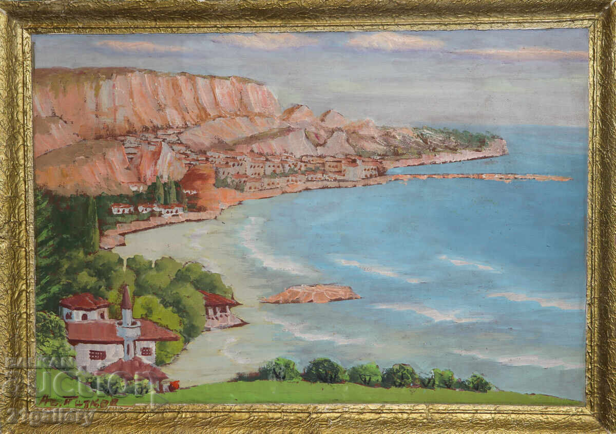 Асен Петков (1922 - 1976 ) Пейзаж от Балчик
