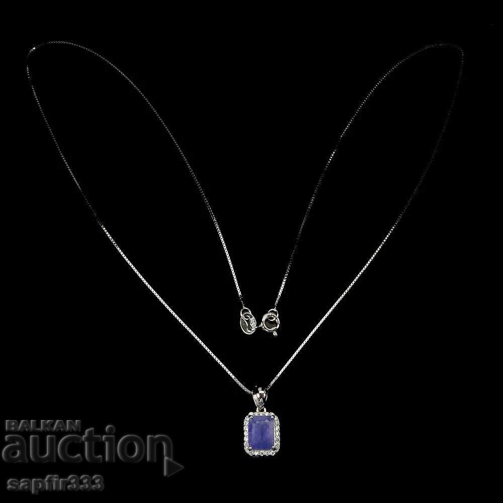 Auction UNIQUE UNISEX NECKLACE WITH NATURAL TANZANITE Auction UNIQUE UNISEX NECKLACE WITH NATURAL TANZANITE