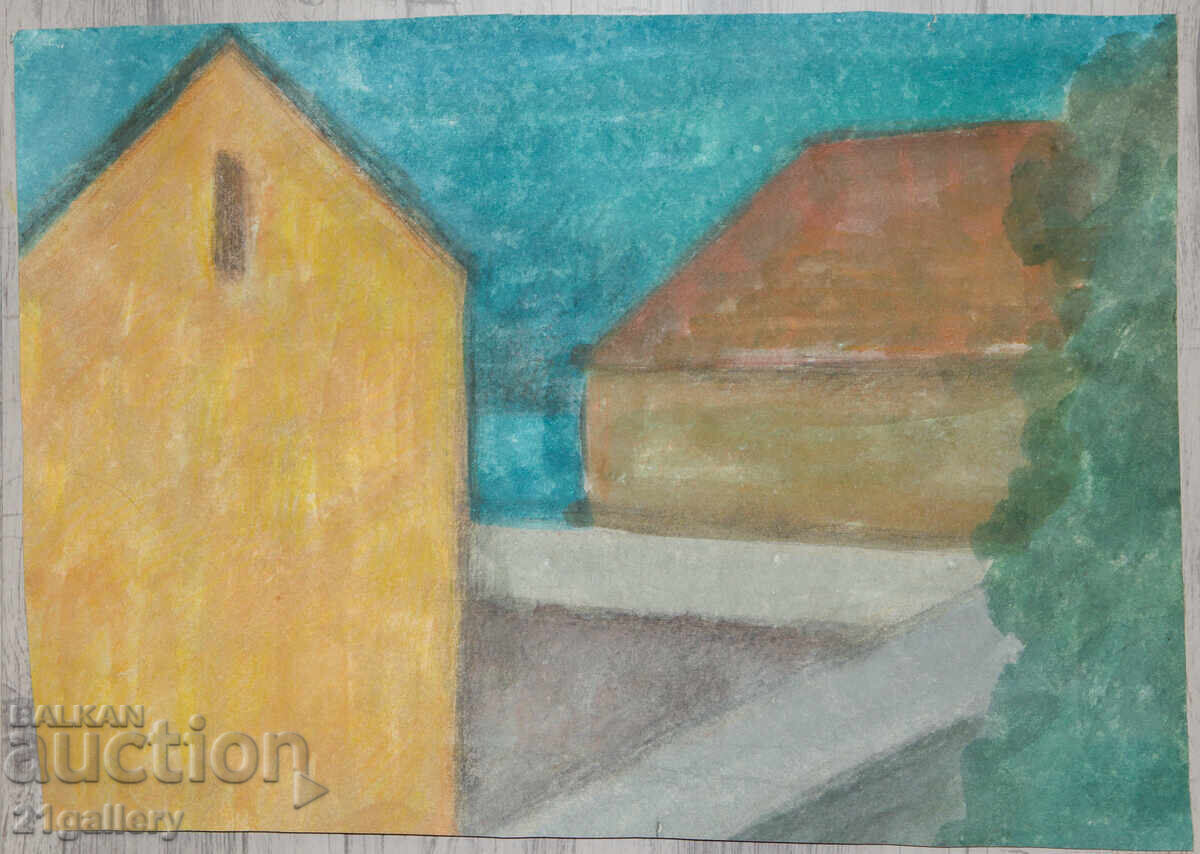 Auction Lubomir Savinov (1941-) Urban landscape - watercolor Auction Lubomir Savinov (1941-) Urban landscape - watercolor
