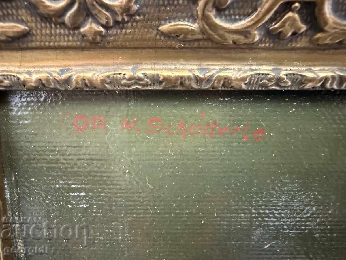 Licitație Tablou vechi în ulei - "Nebunul cu lăută". №7778 Licitație Tablou vechi în ulei - "Nebunul cu lăută". №7778