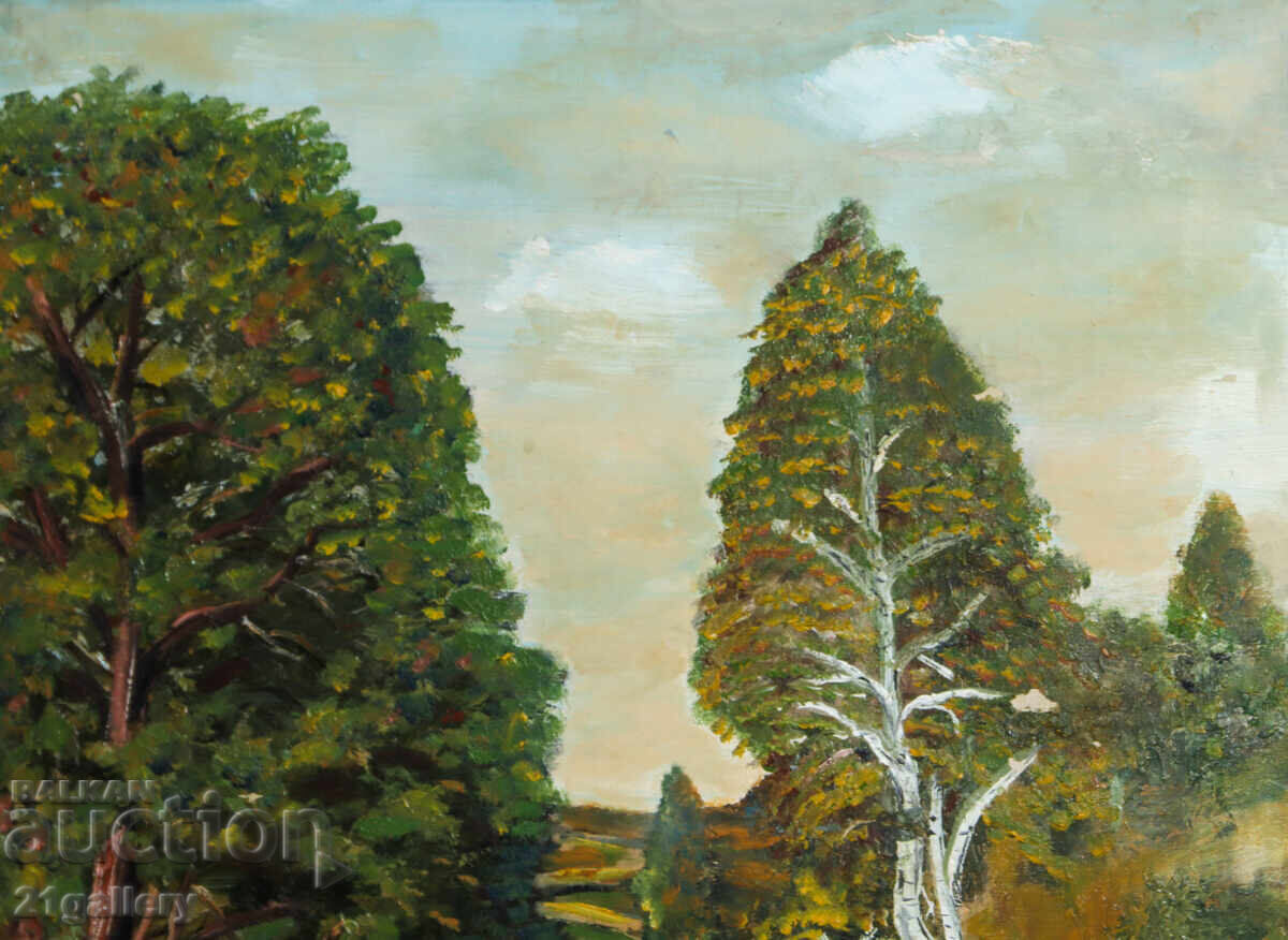 Auction Warrior Zakharenov (1916 - 1968) Forest Landscape oil paints Auction Warrior Zakharenov (1916 - 1968) Forest Landscape oil paints