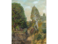 Warrior Zakharenov (1916 - 1968) Forest Landscape oil paints