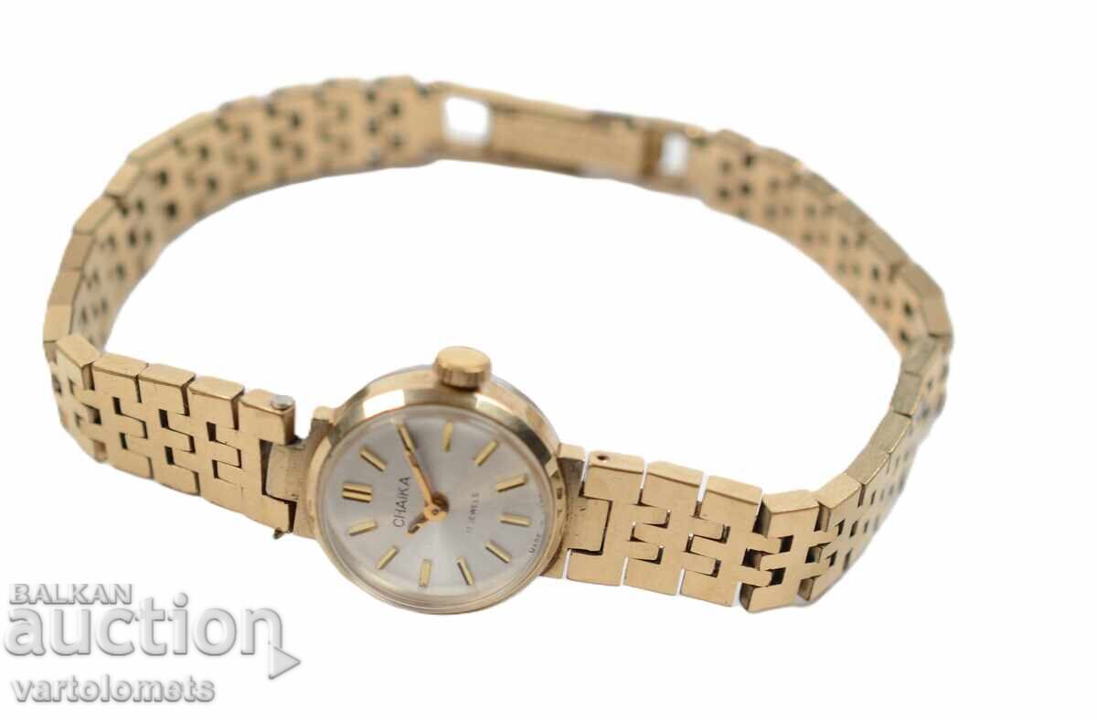 Women's watch CHAIKA CCCP with gold plating 10Mk - not working Women's watch CHAIKA CCCP with gold plating 10Mk - not working