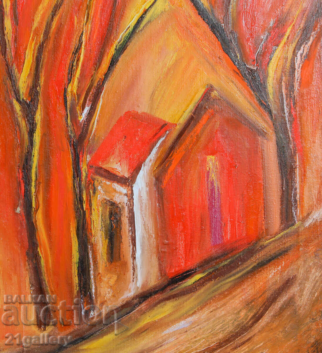 Valentin Radenovski Oil Painting Landscape with Houses - 5 Valentin Radenovski Oil Painting Landscape with Houses - 5