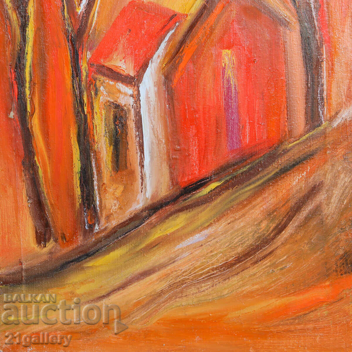 Valentin Radenovski Oil Painting Landscape with Houses - 6 Valentin Radenovski Oil Painting Landscape with Houses - 6