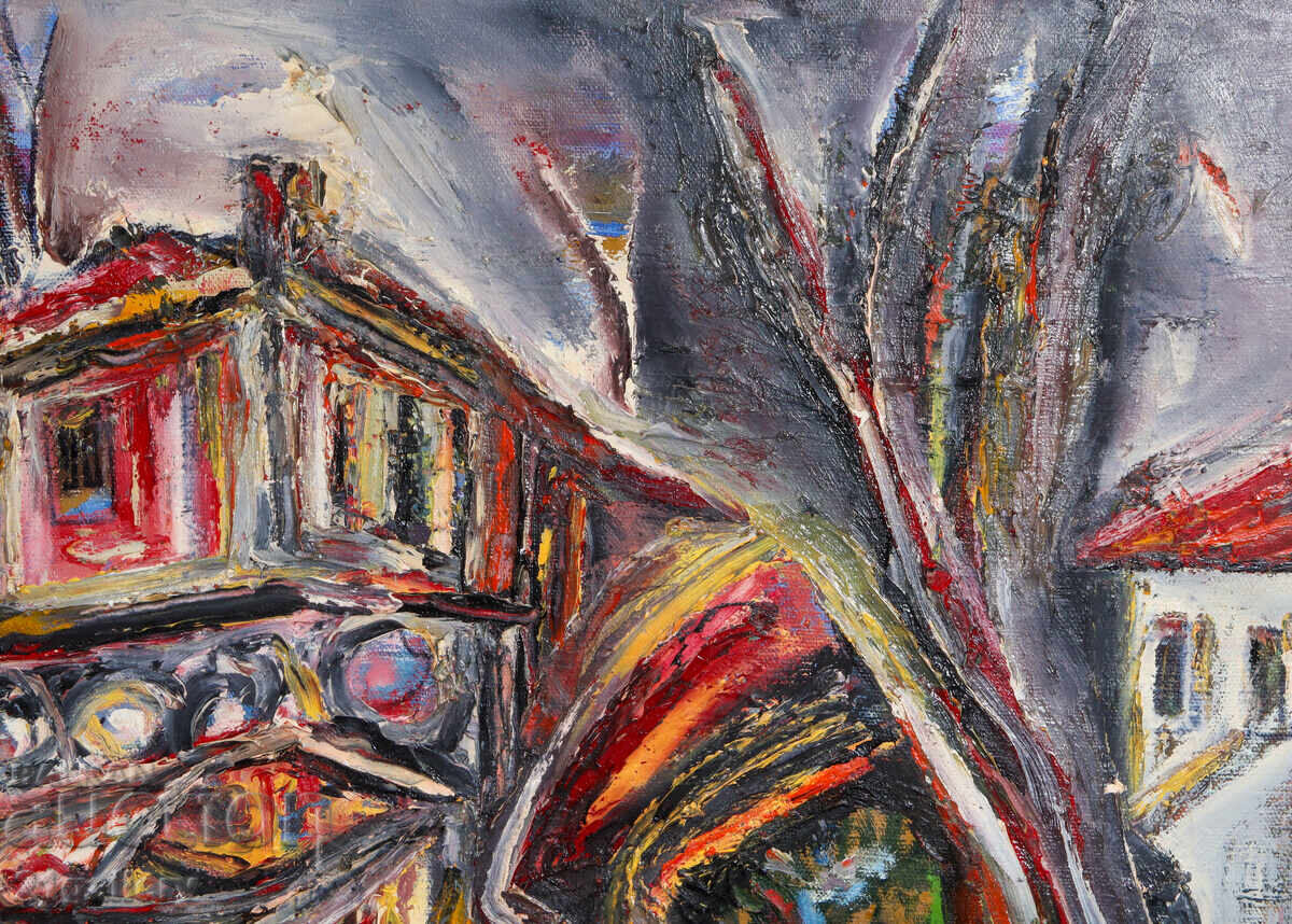 Valentin Radenovski Oil Painting Landscape with Houses - 5 Valentin Radenovski Oil Painting Landscape with Houses - 5