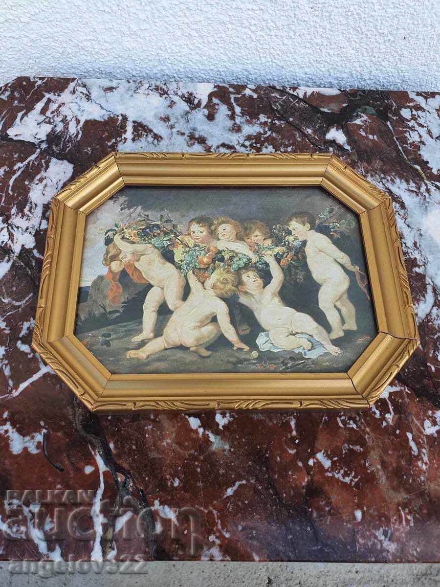 Аукцион Репродукция в красива дървена рамка със стъкло!!!