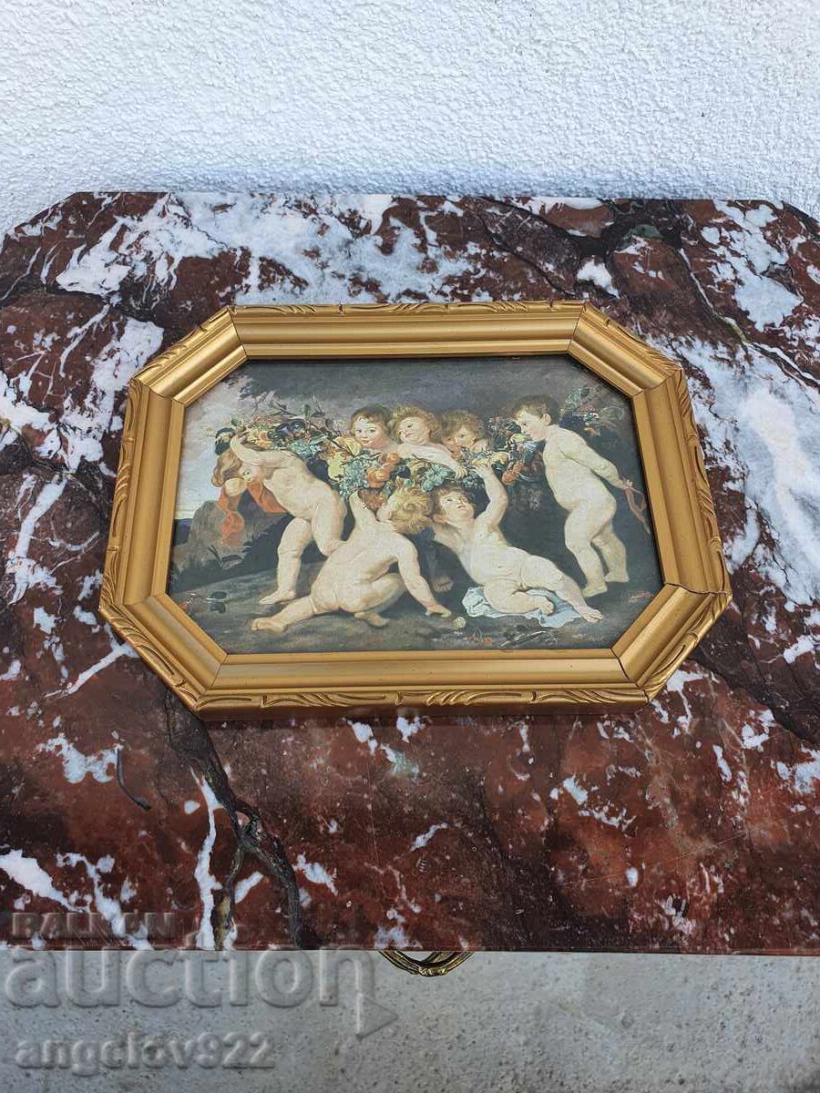 Репродукция в красива дървена рамка със стъкло!!!