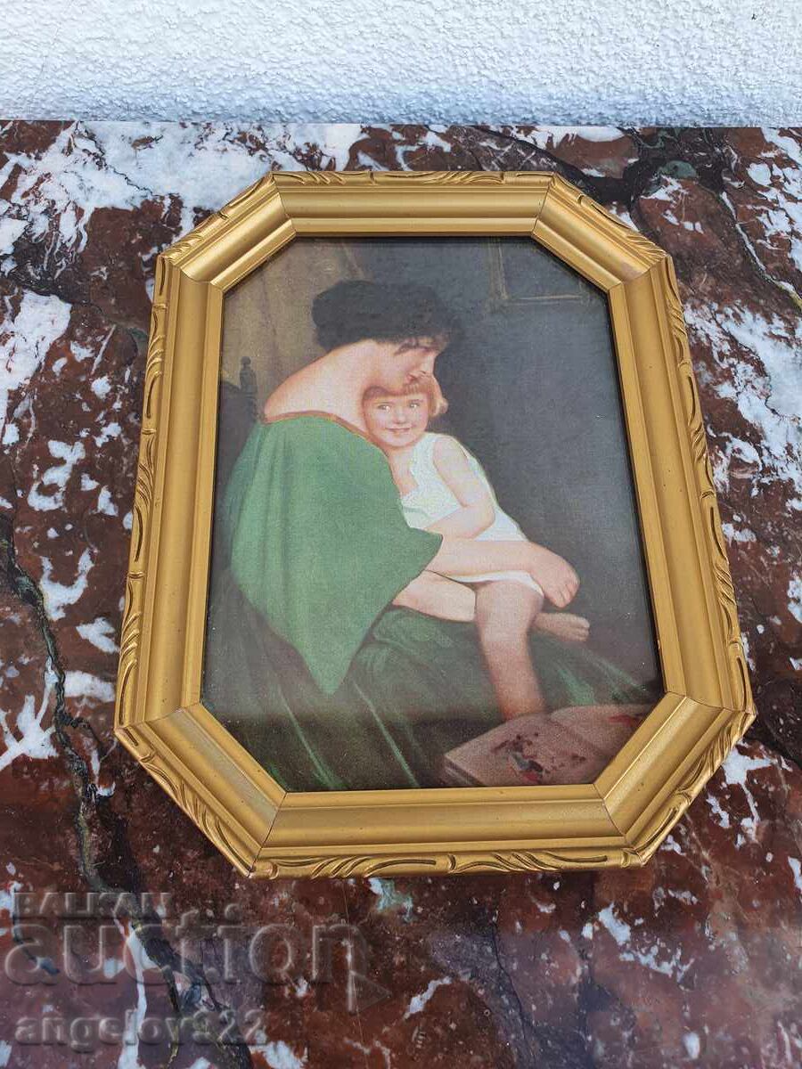 Аукцион Репродукция в красива дървена рамка със стъкло!!!