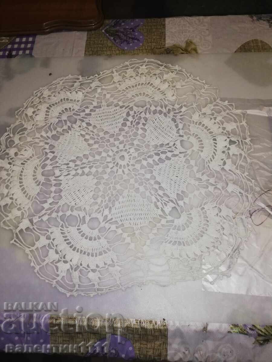 Round doily crocheted