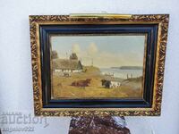 Стара Авторска картина с маслени бои върху платно!!!