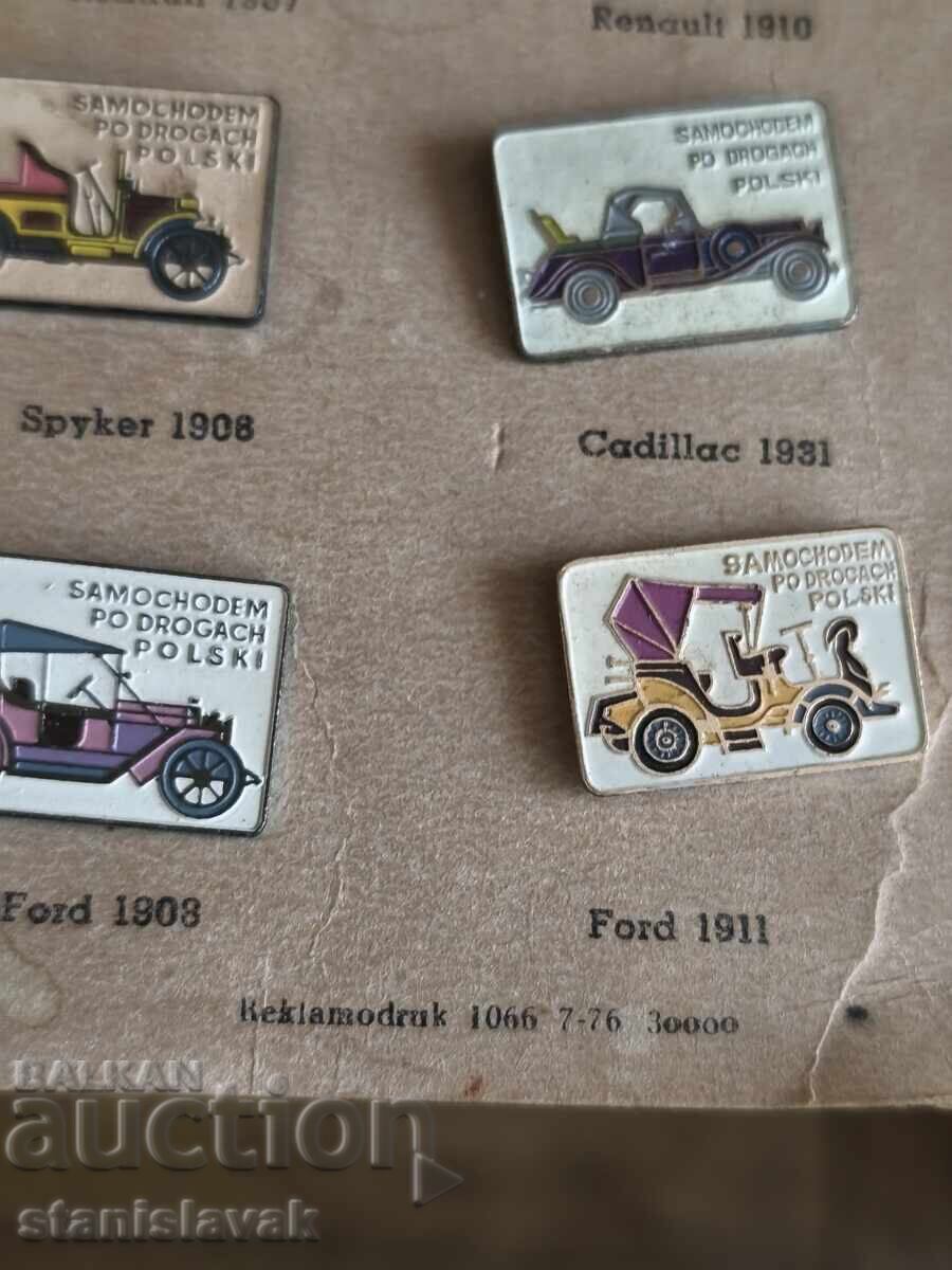 Συλλογή εμβλημάτων ρετρό αυτοκινήτων από το 1976 με τιμή € 51.13 | 100.00 BGN