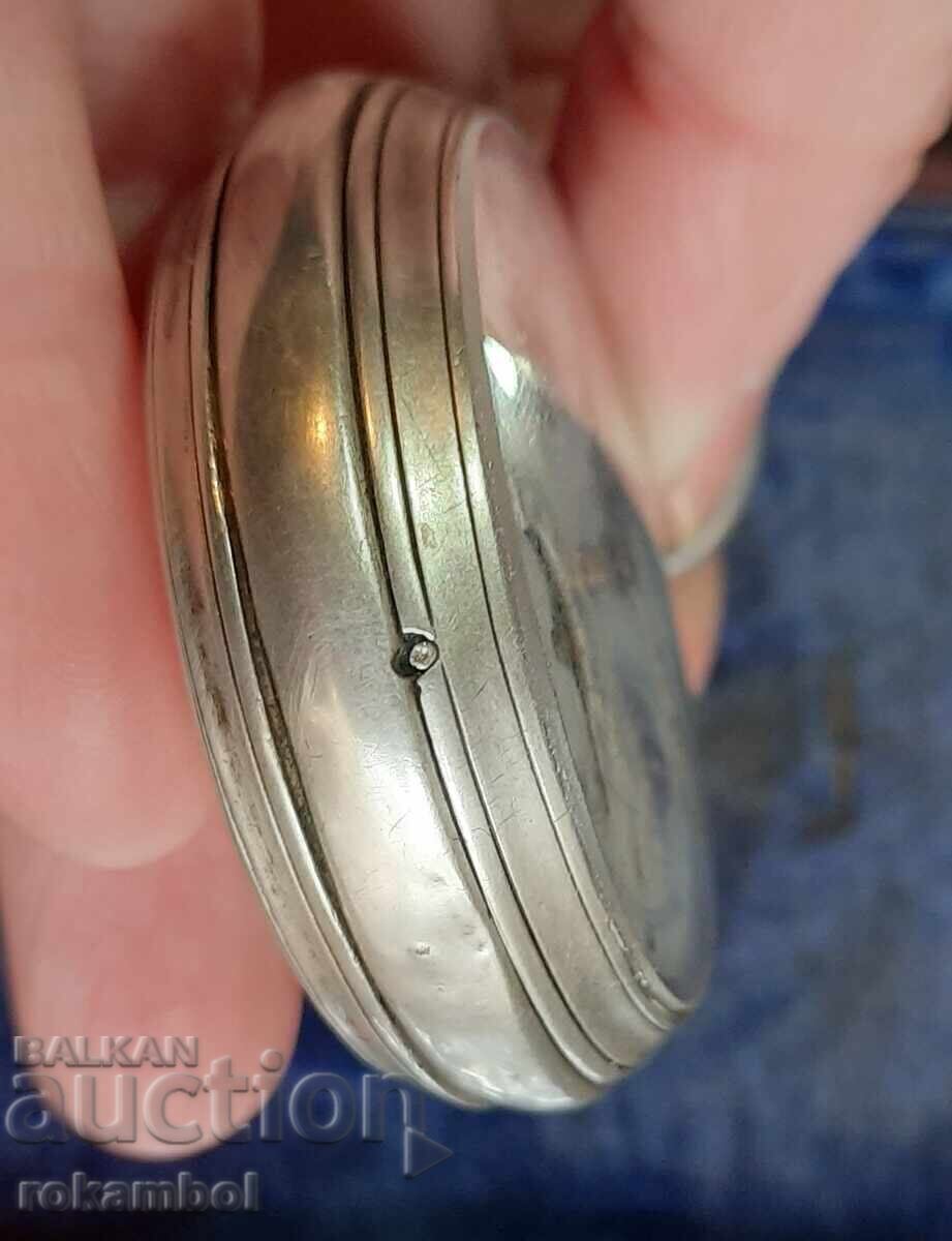 Παλαιό ασημένιο ελβετικό ρολόι Tavannes - 6