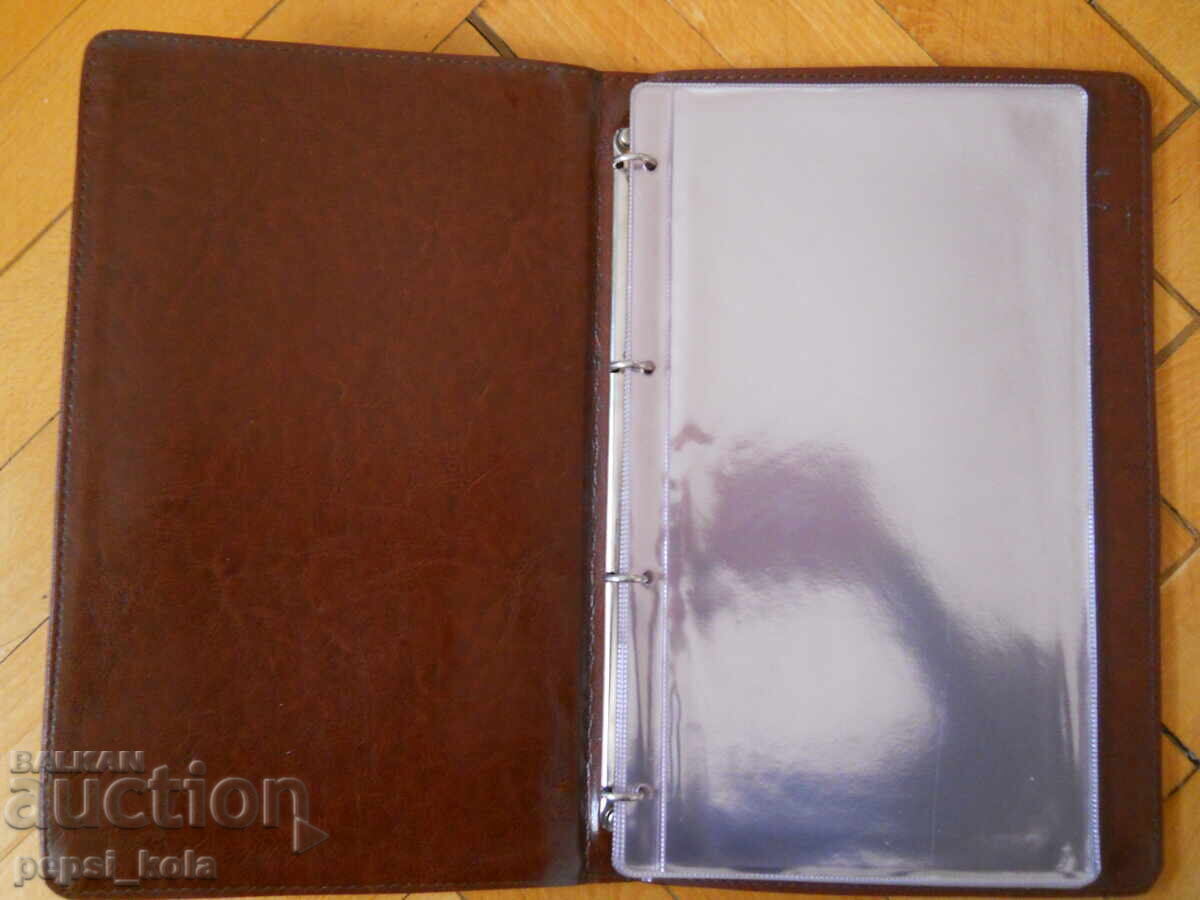 Auction  Leather folder for restaurant menu - 2 pcs