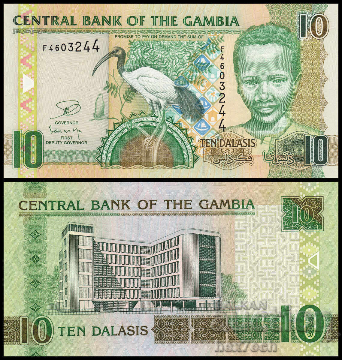 ❤️ ⭐ Гамбия 2006-2013 10 даласи UNC нова ⭐ ❤️