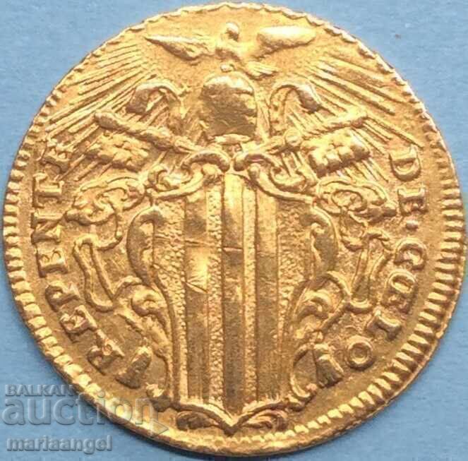 Доставка на Бенедикт XIV Ватикана Цехин злато Zecchine 1740-1758 - RARE
