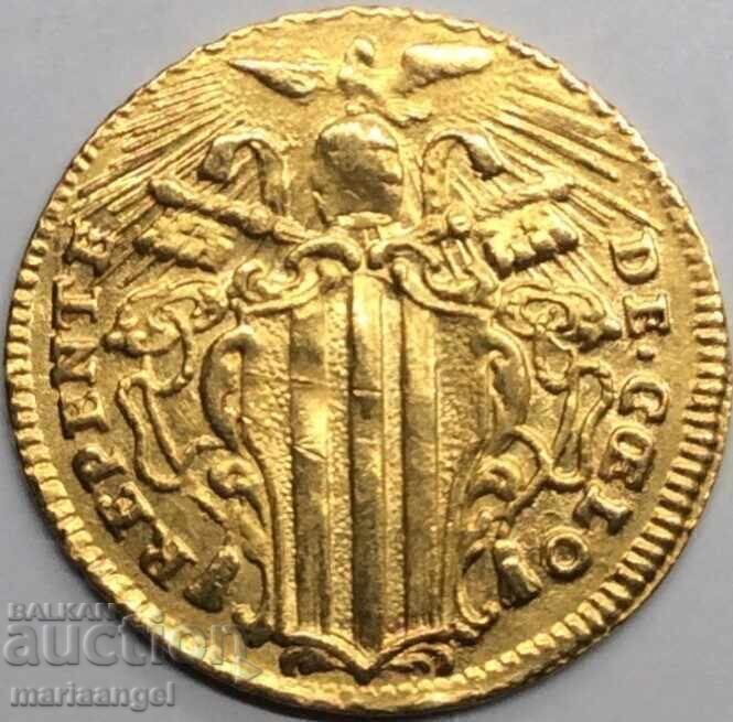 Бенедикт XIV Ватикана Цехин злато Zecchine 1740-1758 - RARE - 6