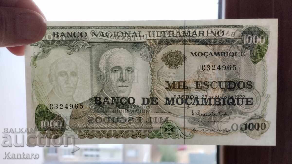 Banknote - MOZAMBIQUE - 50; 100; 500 and 1,000 Escudos - UNC - 5 Banknote - MOZAMBIQUE - 50; 100; 500 and 1,000 Escudos - UNC - 5