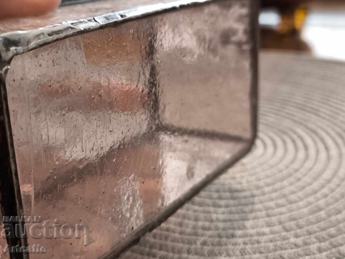 Cutie antică din sticlă artistică, Art Nouveau - 7