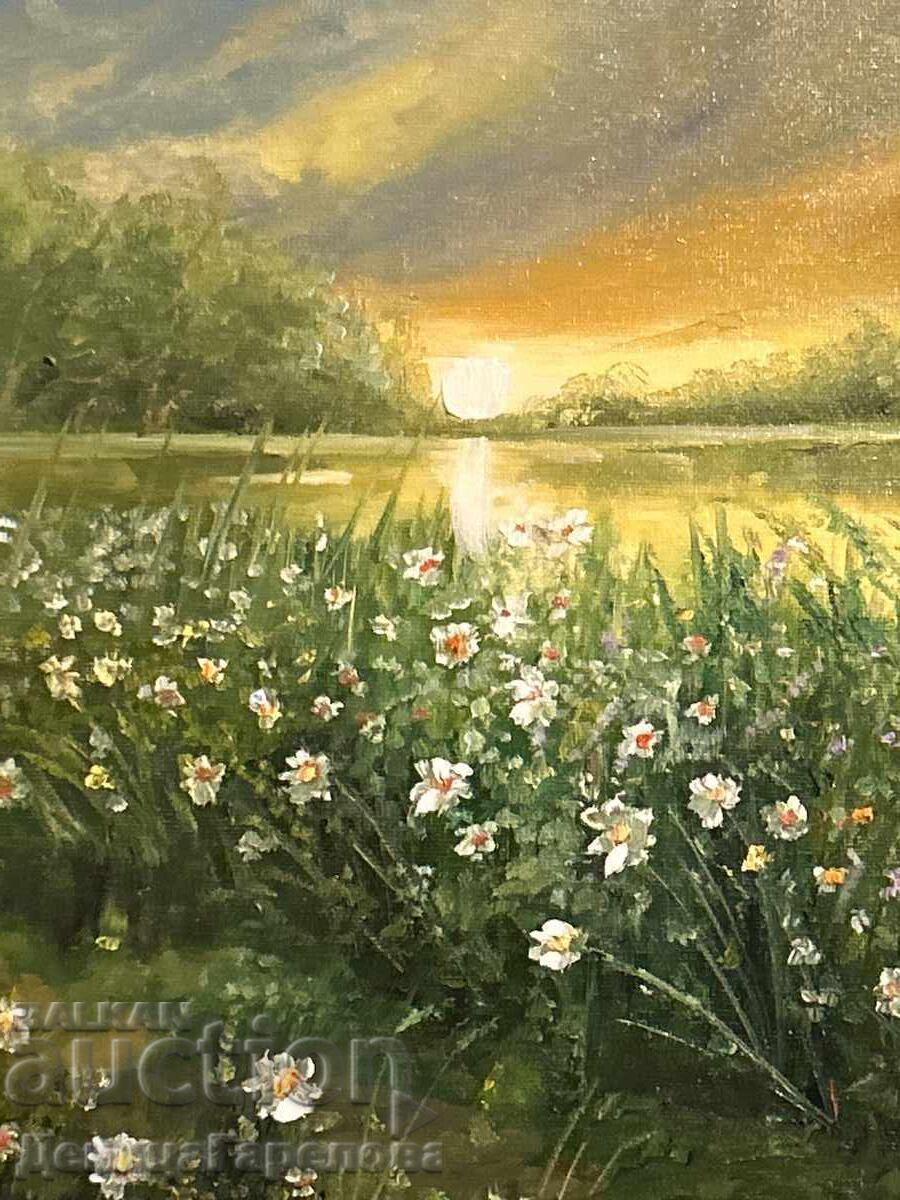 Деница Гарелова картина “Край реката”-60/50 - 5