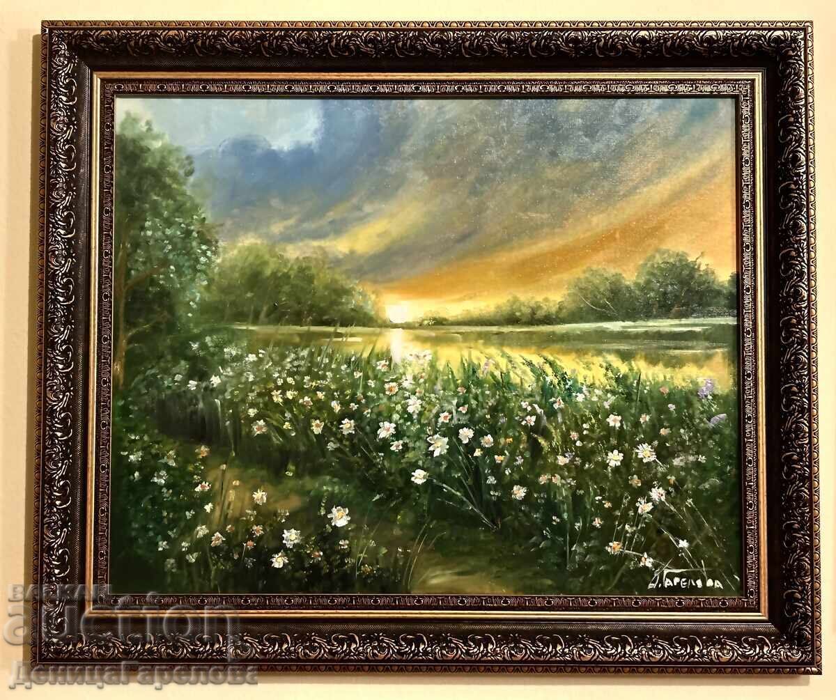 Деница Гарелова картина “Край реката”-60/50