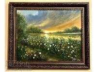 Δενίτσα Γκαρέλοβα πίνακας “Κοντά στο ποτάμι” - 60/50