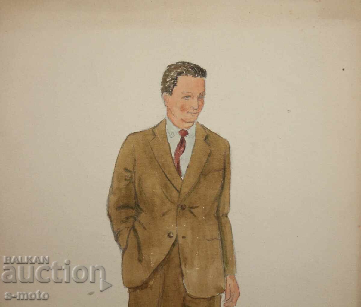 José Sancha (1908 - 1994) watercolor painting scenography 1954 - 5