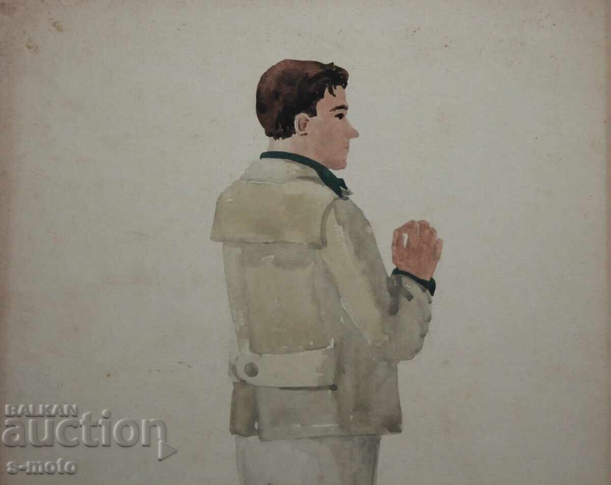 Jose Sancha (1908 - 1994) pictură acuarelă 1956 - 6