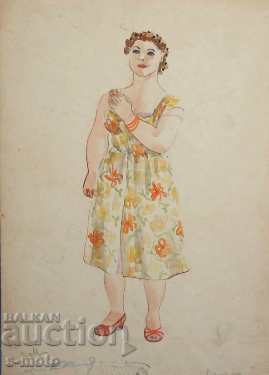 Jose Sancha (1908 - 1994) pictură acuarelă 1956 cu preț € 204.52 | 400.01 BGN