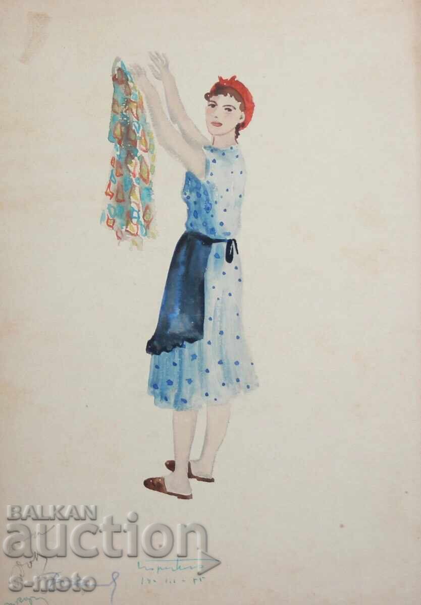 Jose Sancha (1908 - 1994) pictură acuarelă 1956 cu preț € 204.52 | 400.01 BGN Jose Sancha (1908 - 1994) pictură acuarelă 1956 cu preț € 204.52 | 400.01 BGN