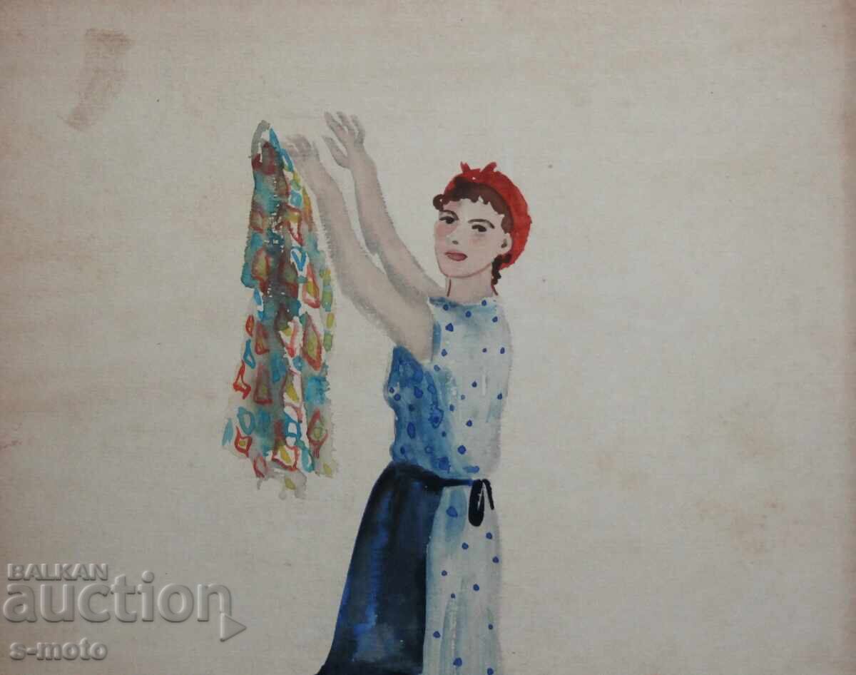 Jose Sancha (1908 - 1994) pictură acuarelă 1956 - 5 Jose Sancha (1908 - 1994) pictură acuarelă 1956 - 5