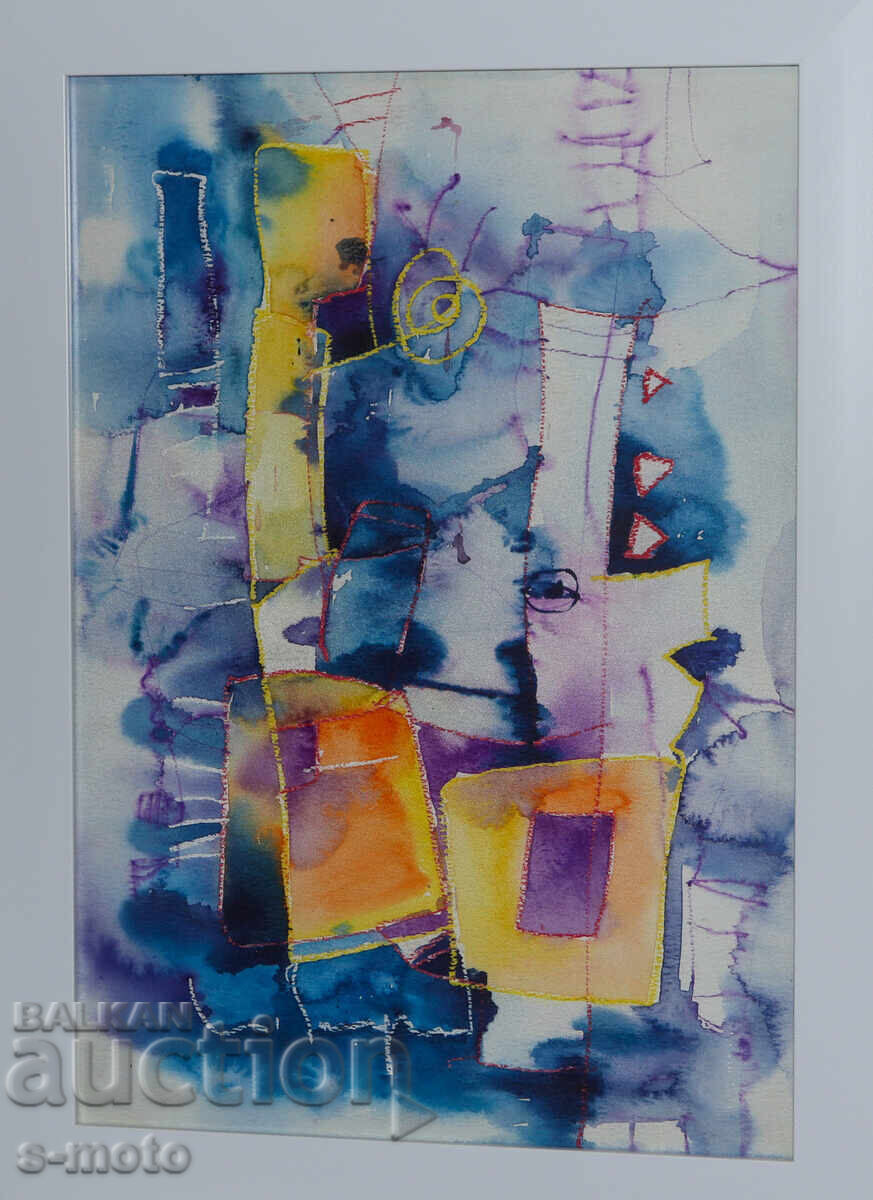 Vladimir Zapryanov, watercolor painting, abstract still life