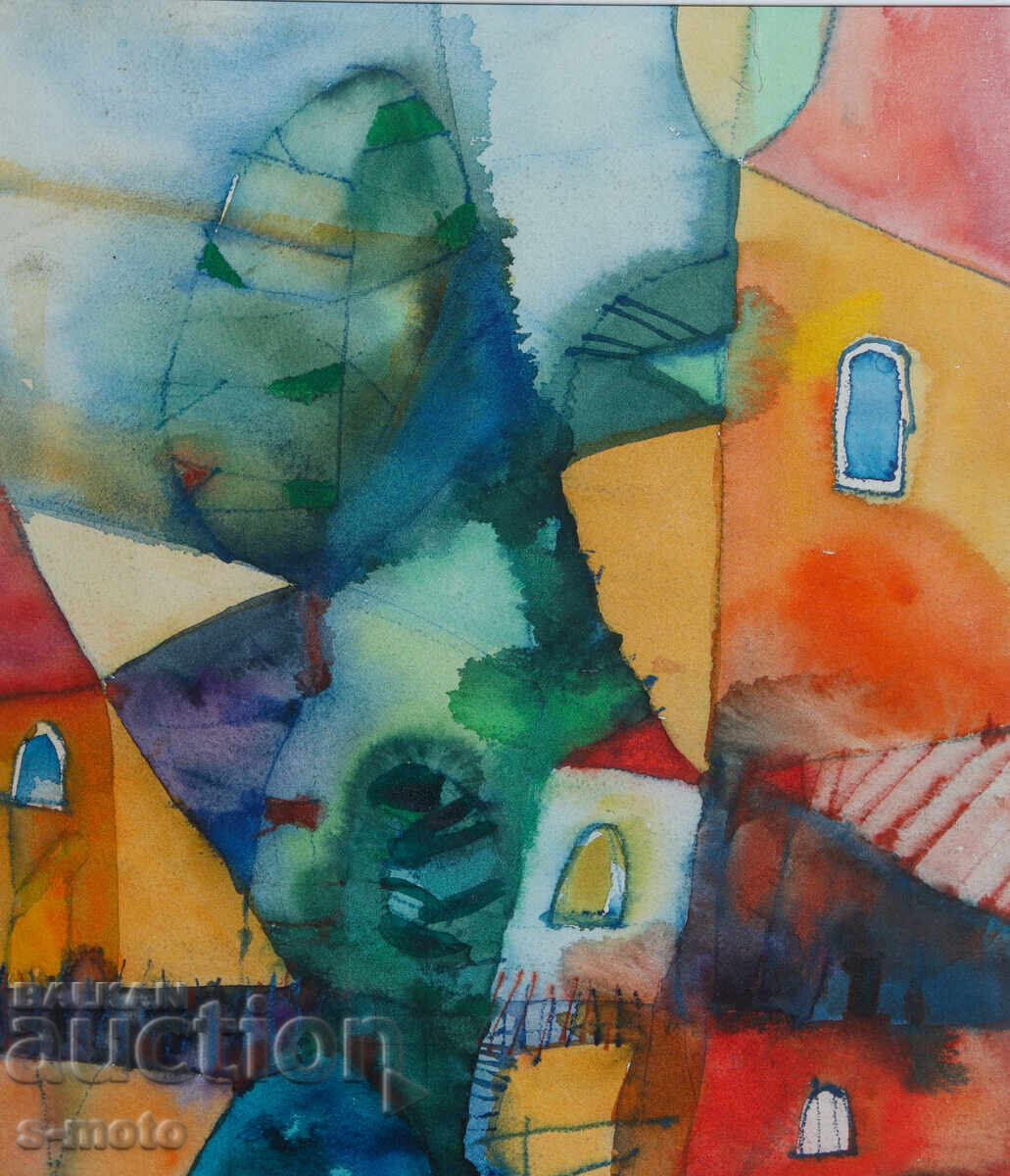 Vladimir Zapryanov, watercolor painting, abstract still life - 5