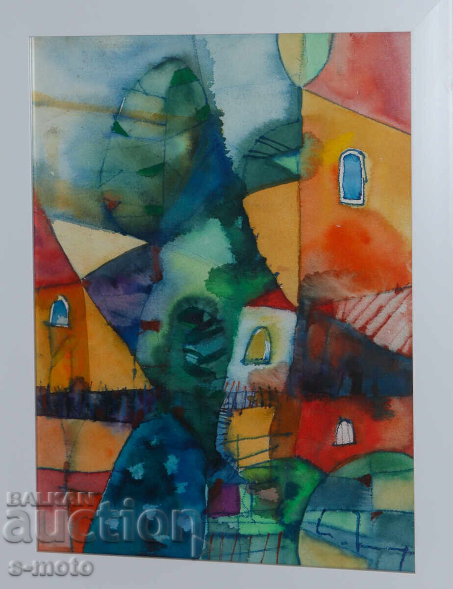 Vladimir Zapryanov, watercolor painting, abstract still life