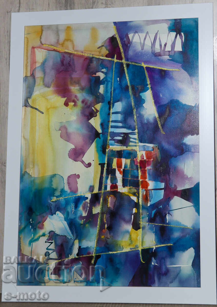 Vladimir Zaprianov, tablou acuarelă, peisaj abstract cu preț € 480.00 | 938.80 BGN Vladimir Zaprianov, tablou acuarelă, peisaj abstract cu preț € 480.00 | 938.80 BGN