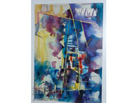 Vladimir Zapryanov, watercolor painting, abstract landscape
