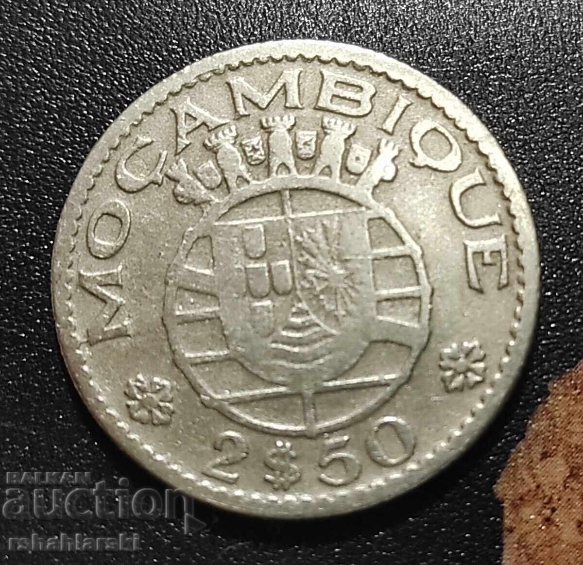 Monedă Mozambic 2,5 escudos (1953)