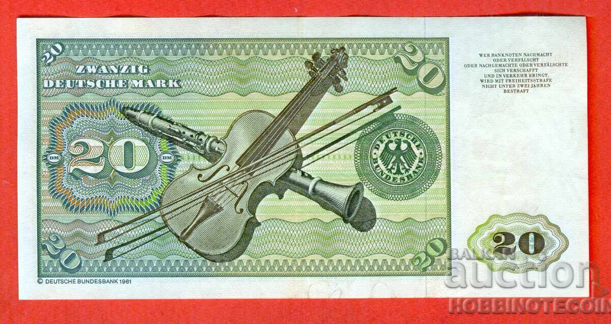Παράδοση ΓΕΡΜΑΝΙΑ GERMANY 20 Μάρκα - έκδοση - issue 1980 / 1961 / 2