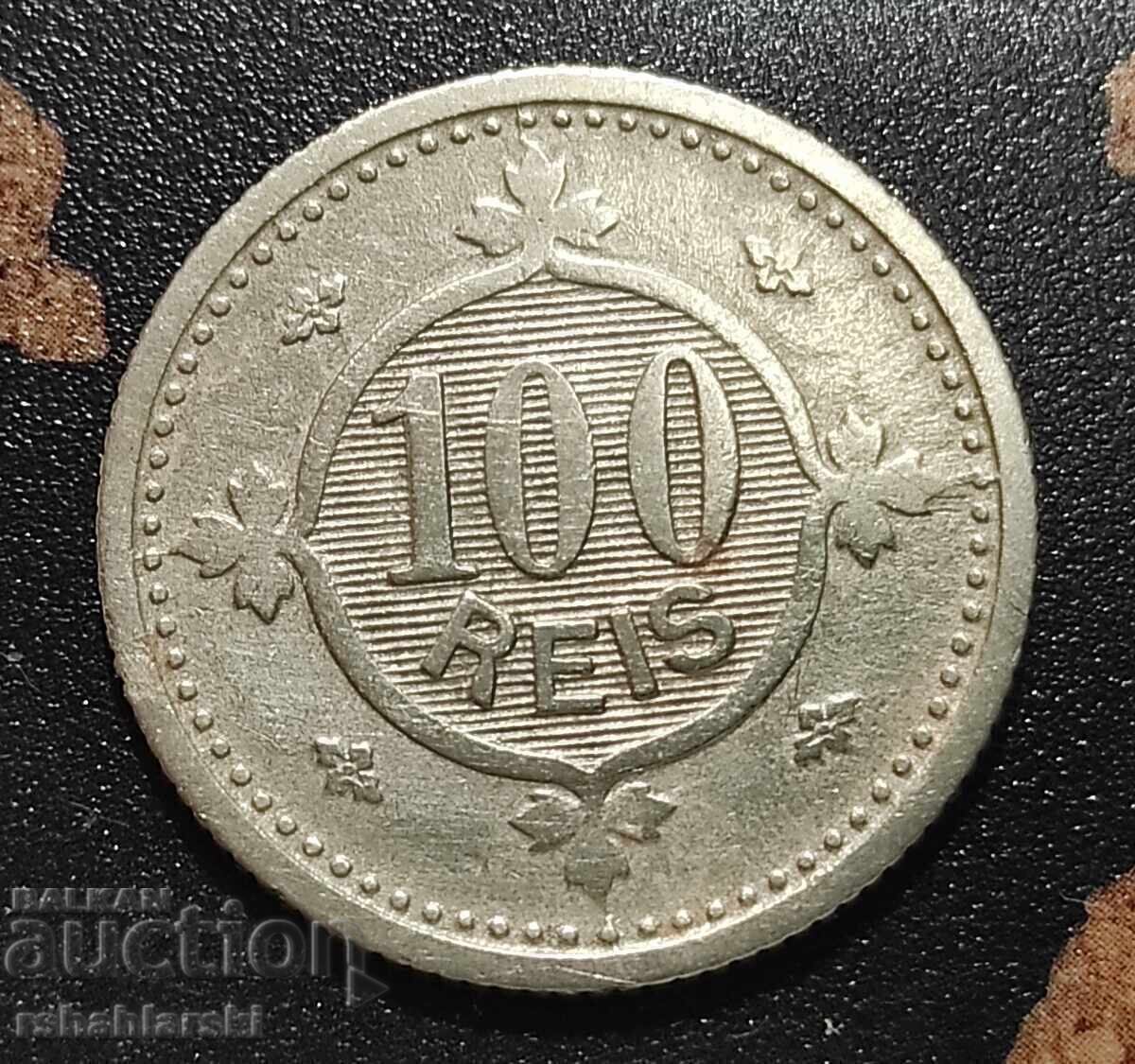 Монета Португалия 100 рейса [1900] с цена € 2.50 | 4.89 лв.