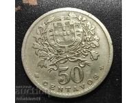 Монета Португалия 50 сентавос, 1953