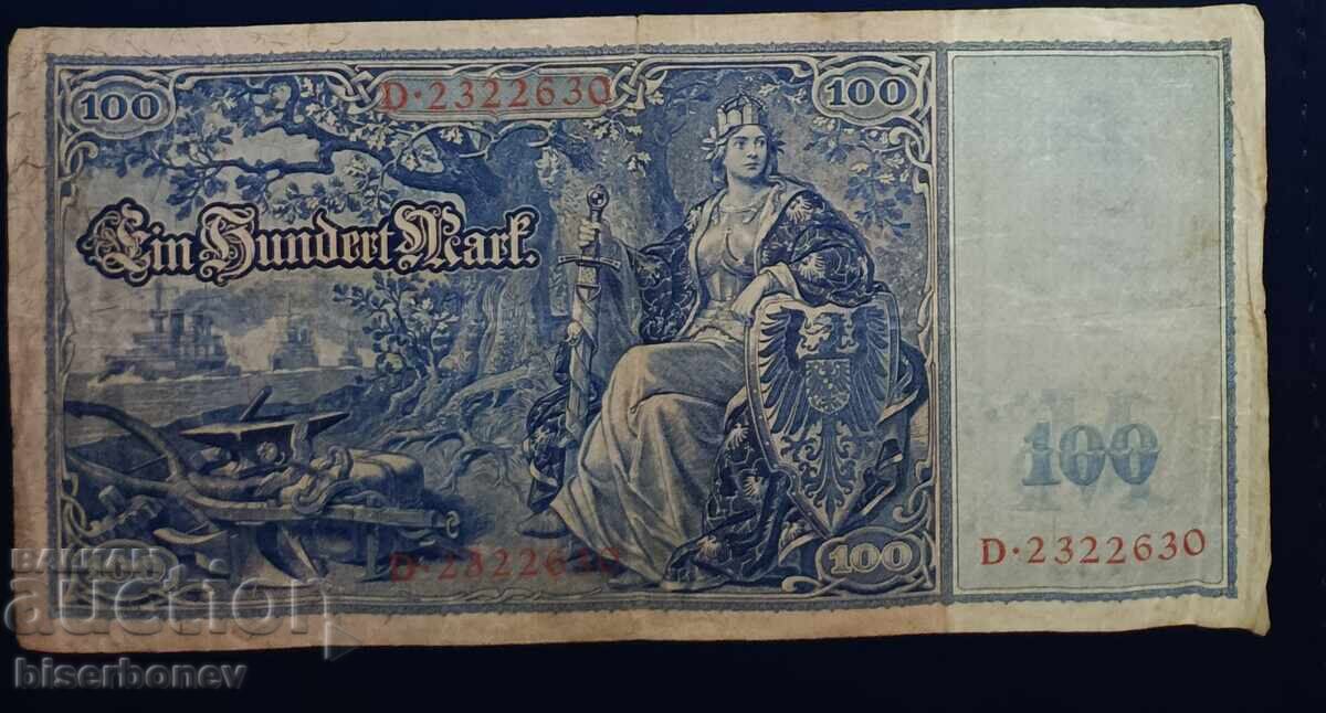Γερμανία, Γερμανία, 100 μάρκα 1910, F με τιμή € 3.07 | 6.00 BGN
