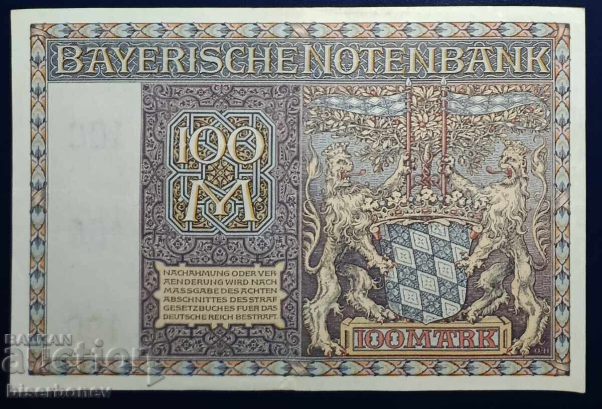 Germany, Германия, 100 марки Байерн, 1922 г, VF/XF с цена € 7.16 | 14.00 лв.